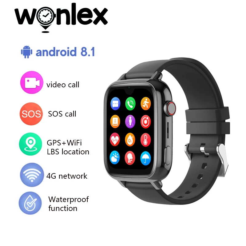 

Wonlex new 4G Children's Smart watch with GPS WiFi video call anti lost tracker kids smartwatch 900mAh Battery wristwatch kt34