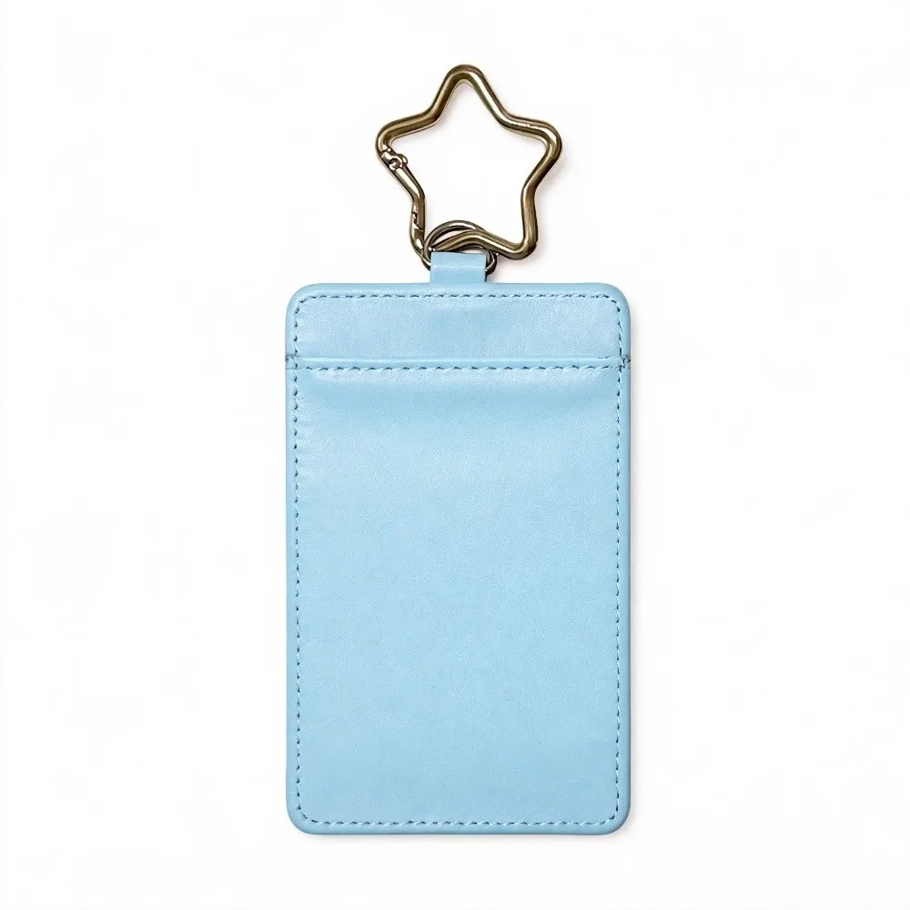 PU Leather Card Holder Lanyard Protective Cover Photo Display Photocard Holder Portable Star Keychain Pendant For K-pop Fans