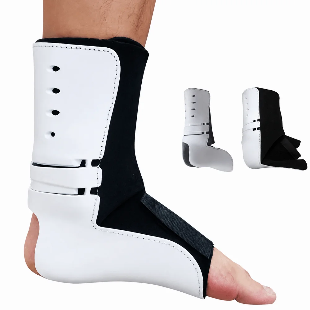 Adjustable Drop Foot Orthosis Breathable Left Right Ankle Foot Orthosis Walking Wearable Rigid Shell Foot Drop Splint