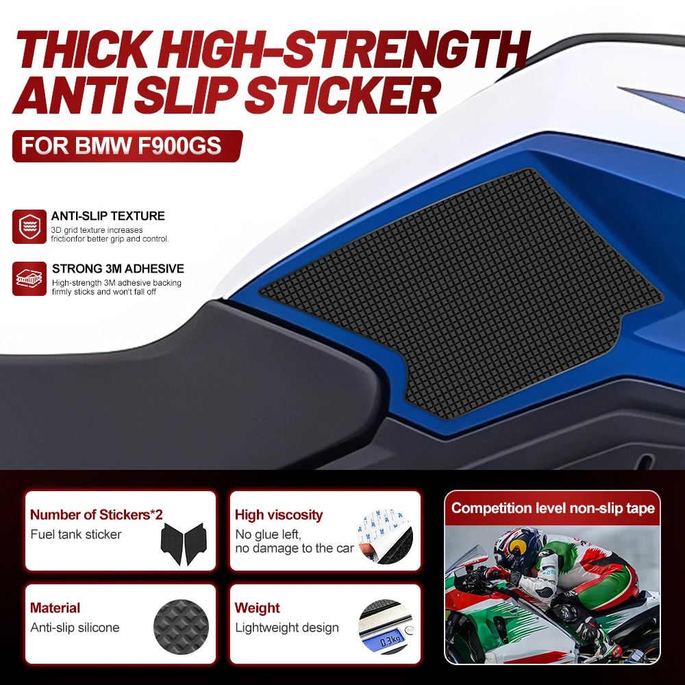 For BMW F900GS Motorcycle Fuel Tank Stickers Motorfiets Accessories Sunscreen Material Silicone Frame Sliders Cover