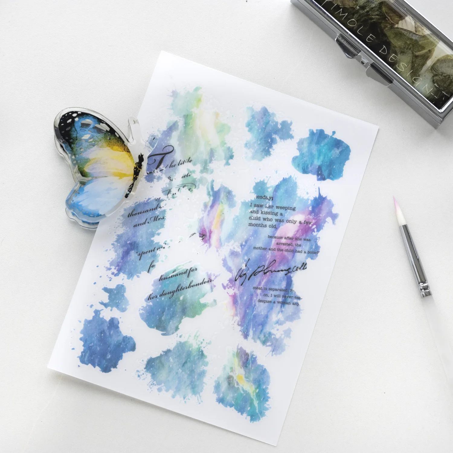 Mr.paper Transfer Paper Temporary Tattoos Sublimation Papel Transfer Watercolor Handbook Material Background Color Matching