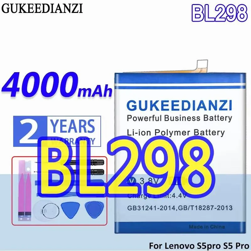 

Mobile Phone Battery BL298 High Performance 4000Mah For Lenovo S5 Pro Fast Charging
