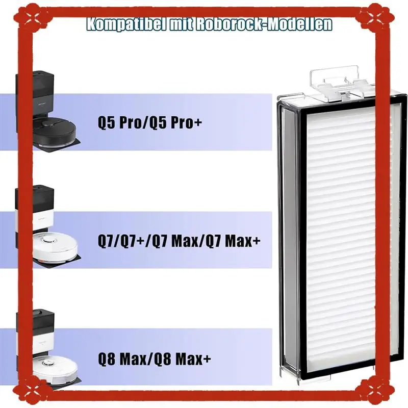24-Hour Delivery HEPA Filter For Roborock Q5 Pro/Q5 Pro+/Q7/ Q7+/Q7 Max/Q7 Max+/Q8 Max/ Q8 Max+ Robot Vacuum Cleaner Replacement