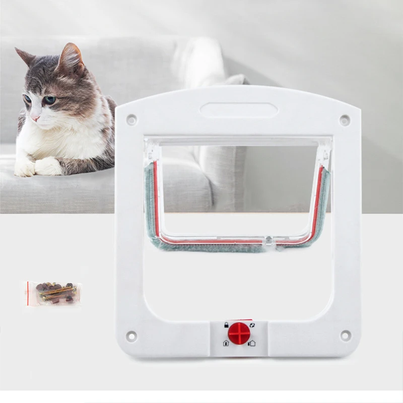 Pet Door Cat Flap Dog Door Can Control Free Access To Pet Two-way Door New Pet Products