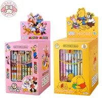 Disney 12pcs Gel Pens Cartoon Mickey Minnie Modeling Kids Prizes 0.5mm Black Fountain Pen Kawaii Student Stationery Wholesale