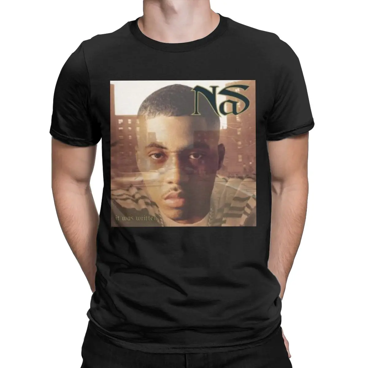 Nas Rapper It Was Written T Shirts Apparel Men Women's Cotton Funny Illmatic Album Tee Shirt Short Sleeve Clothes Summer