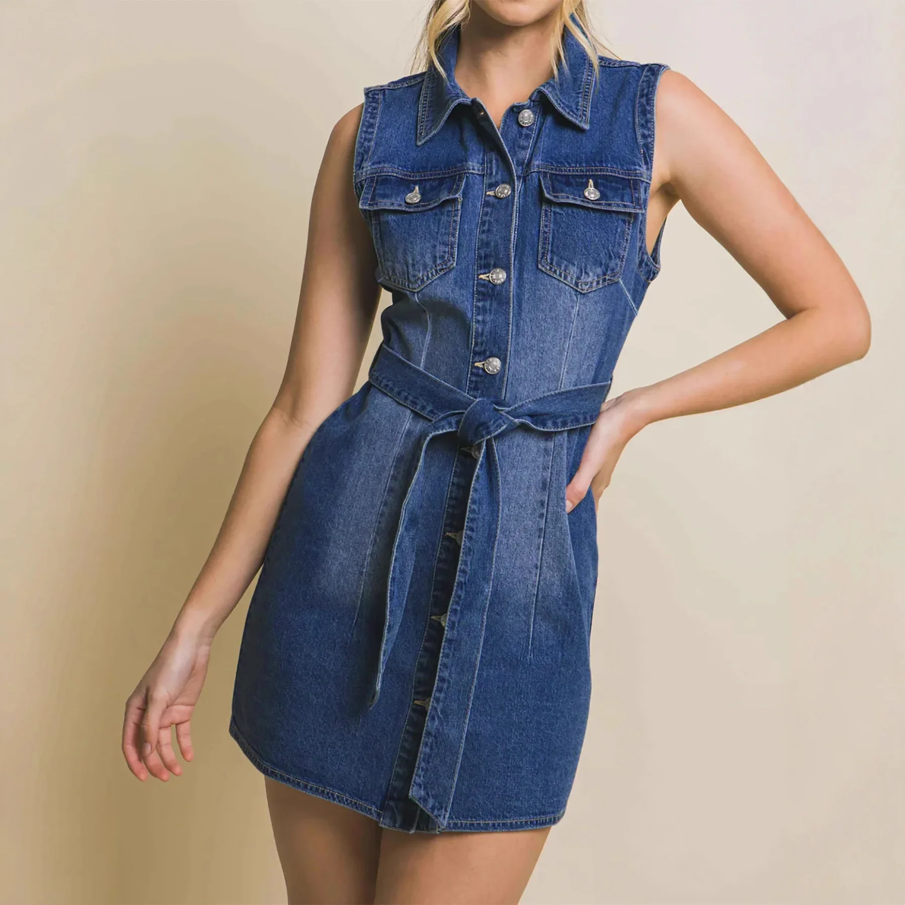 Vestido Camisero de Mezclilla para Mujer