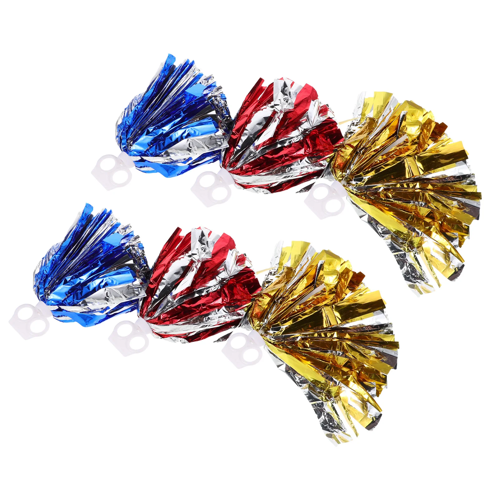 

6Pcs Cheerleading Pom Poms Handles Easy to Carry Store Suitable for Daily Training Traveling to Competitions