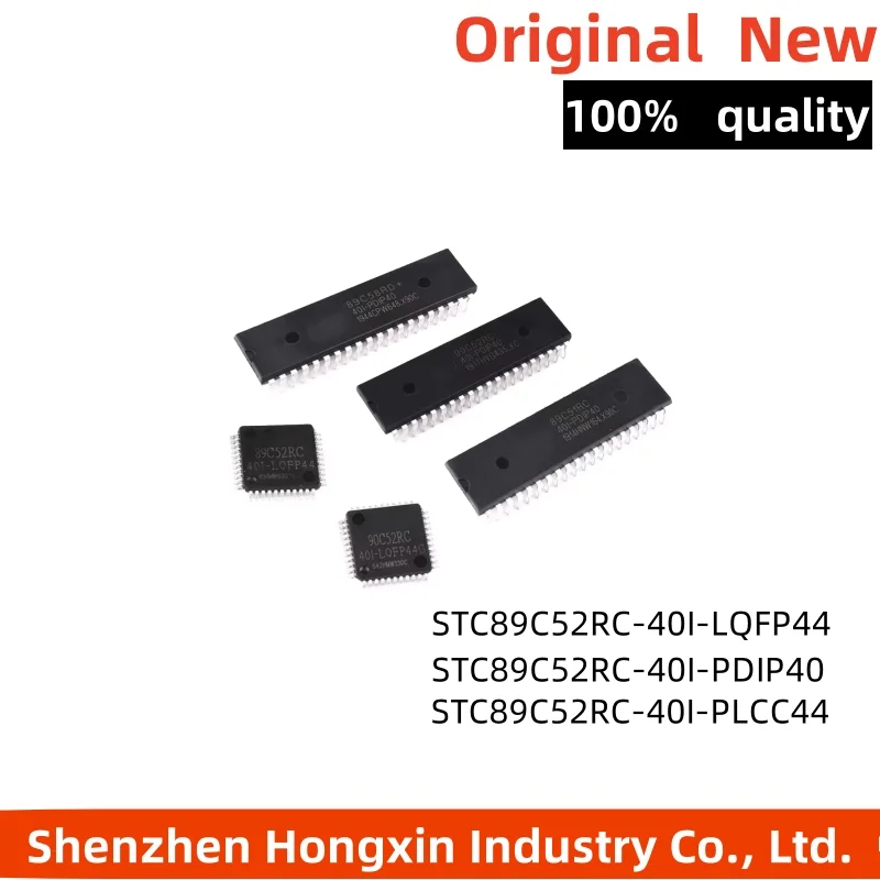 

New STC89C52RC-40I-LQFP44-PDIP40-PLCC44 microcontroller chip IC