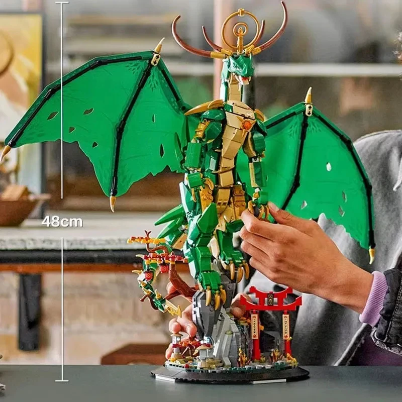 1650 pçs novo produto 71847 patrono santo dragão bloco de construção montagem brinquedo modelo crianças diy menino brinquedo presente aniversário