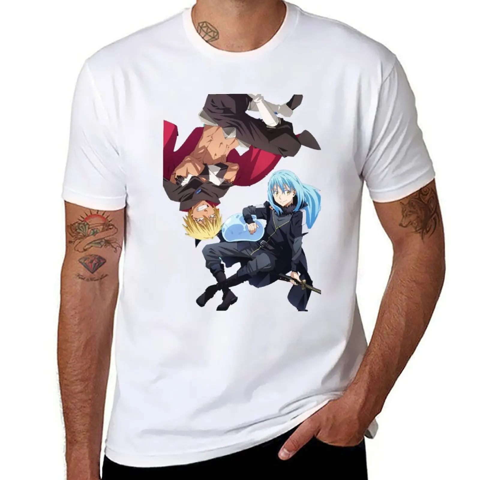 

Rimuru Demon lord and Veldora T-Shirt t shirt men 100% cotton luxury brand black cotton t-shirt plain for man package T-Shirt