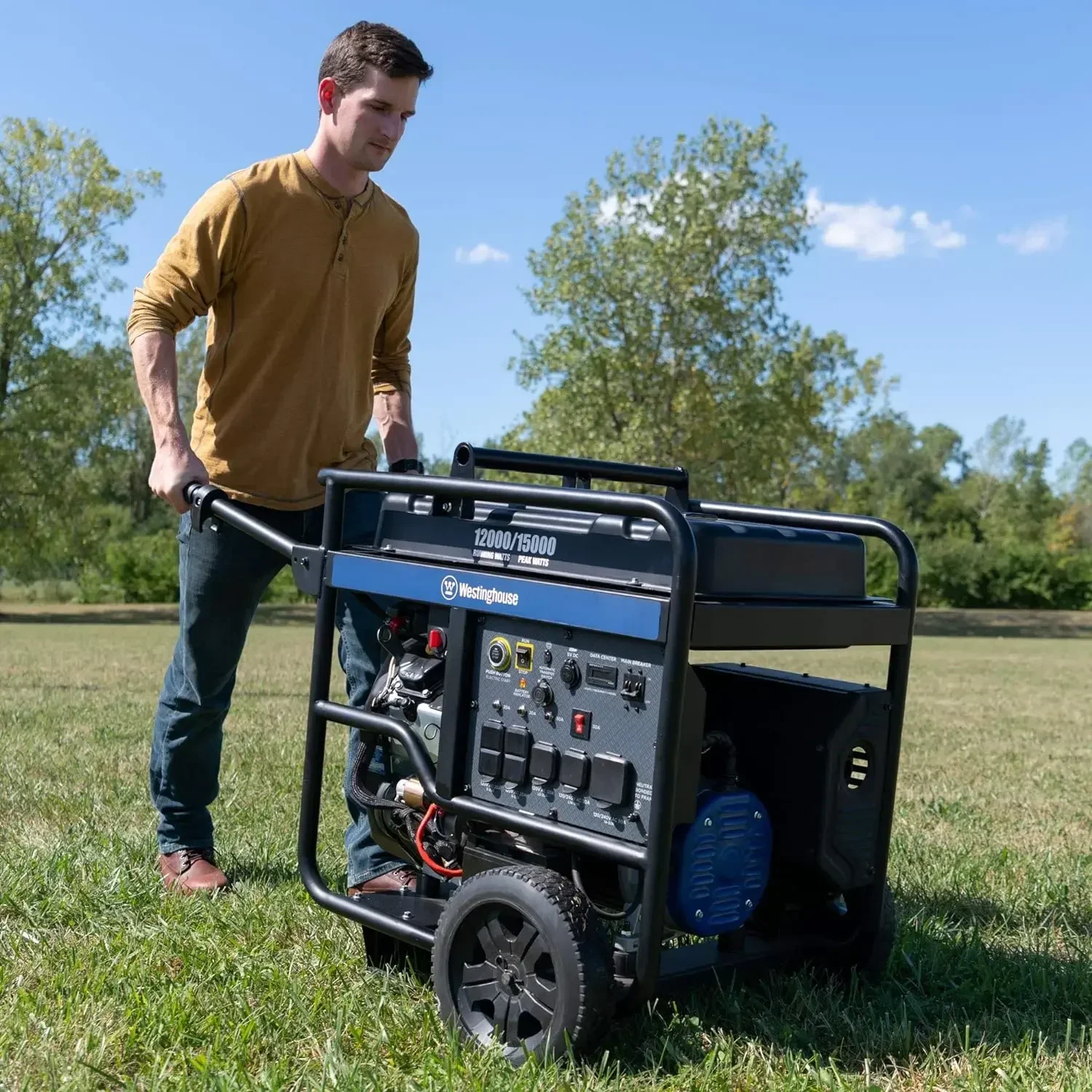 -Home Backup Portable Generator Remote Electric Start With Auto Choke Transfer Switch Ready