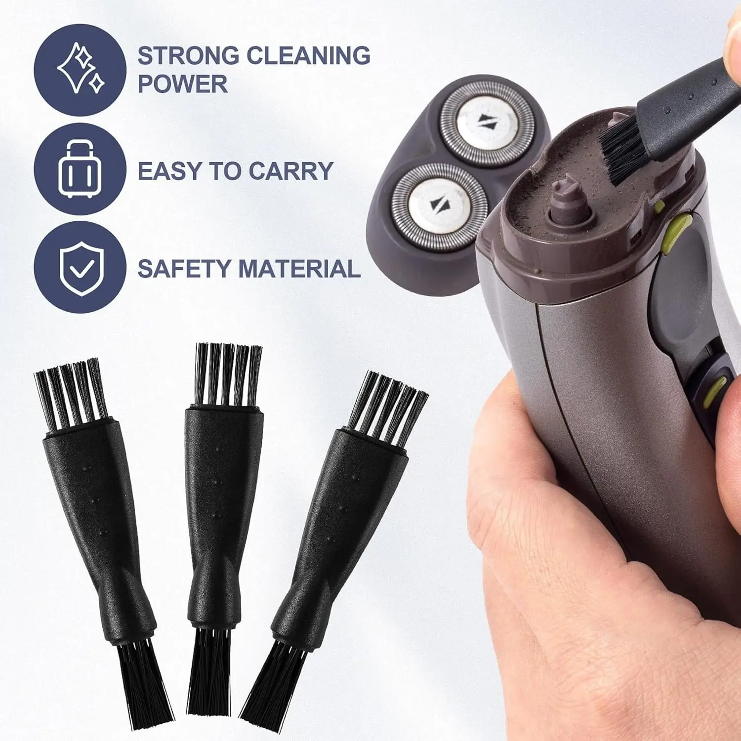 30pcs Electric Shaver Cleaning Brush Small Clipper Brushes for Cleaning Razor Shaver Cleaner Black Electric Trimmer Set Keyboard
