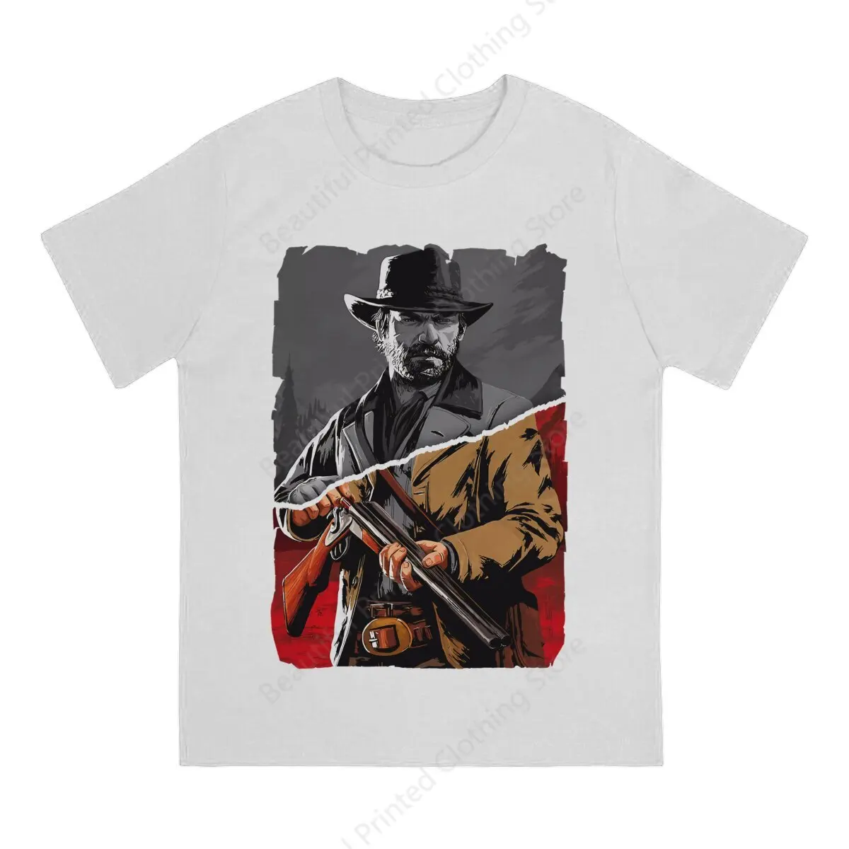 100% Cotton Red Dead Redemption 2 Game T-shirt Arthur Morgan Print Breathable Men's Women's T-Shirts Street Short Sleeve