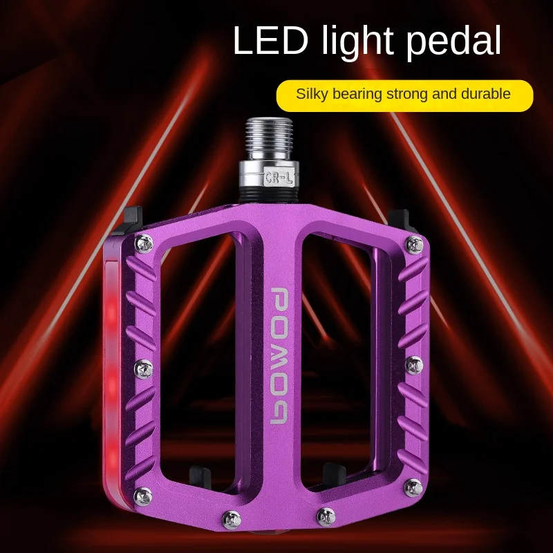 

Bicycle Luminous Pedal Mountain Road Bike Aluminum Alloy Pedals Bicycle DU Bearing Quick Release Pedal