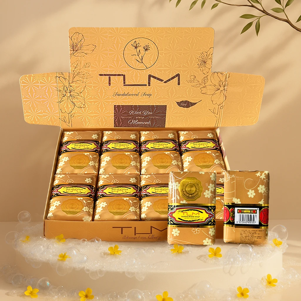 16Pc TLM Bee Flower Bath Soap Full Body Cleansing Care Soap Christmas Family Bath care Gift Box 125G