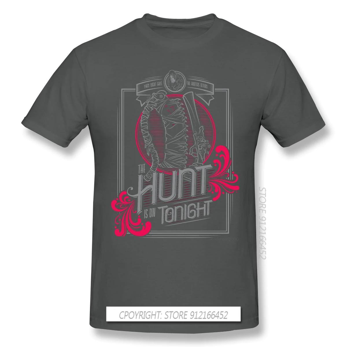 The Hunt T Shirt Men's Men White Bloodborne ARPG Games Printing Tshirt Summer Large TShirts Cotton Tops