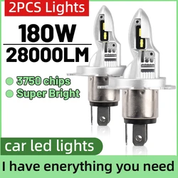 2PCS 180W Car Light H4 H11 H8 H9 HeadLights 1:1 Design Mini LED Lamps 28000LM 6000K White 9005/HB3 9006/HB4 Fog Blubs Headlamp