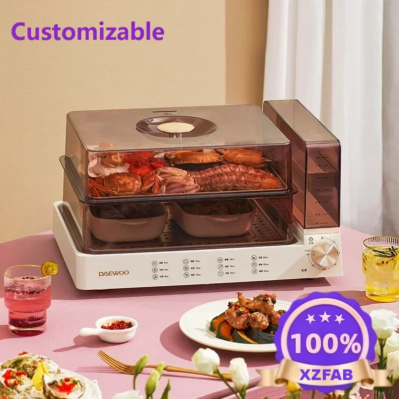 Factory Direct 2026 Hot sales 1200W Electric Steamer Multifunctional Household Small Automatic Large Capacity Electric Food Stea