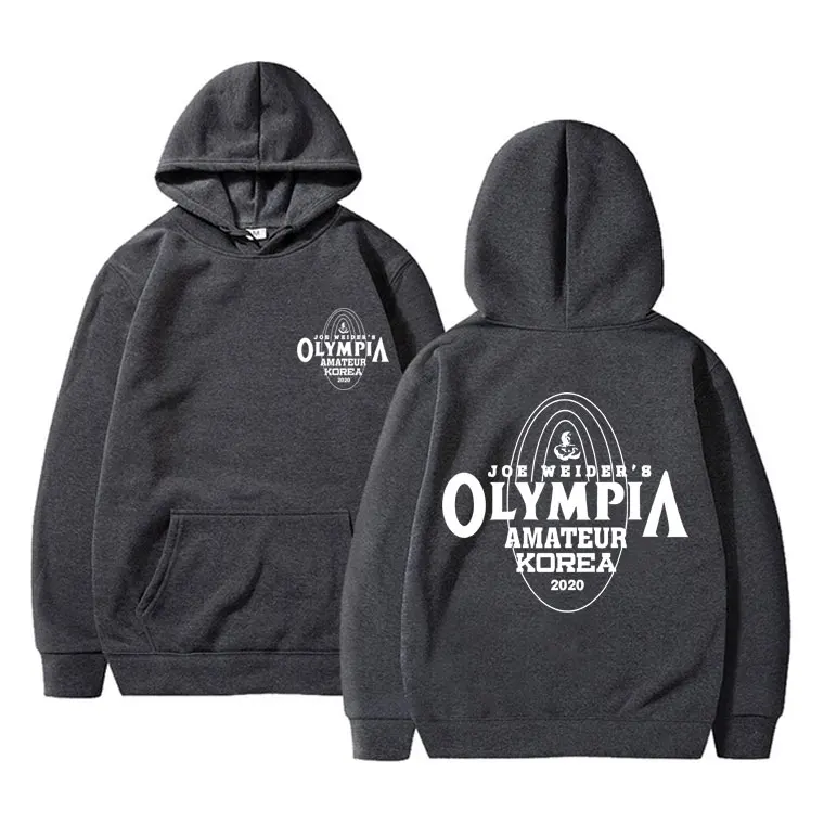 Olympia Amateur Korea Fitness Gym Pump Cover Print Hoodie Male Fashion Oversized Pullover Hoodies Men Casual Cotton Sweatshirt