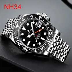 New Luxury NH34 Mechanical Wristwatch Corgeut Luminous GMT Watch Top Brand Sapphire Glass 10Bar Male Clock Reloj Hombre