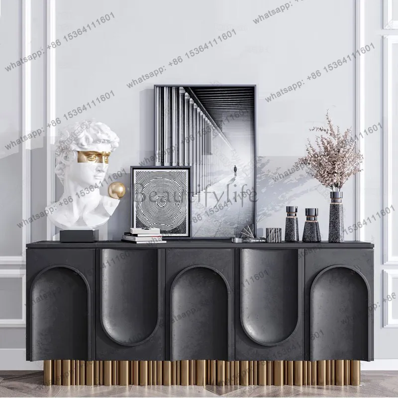 Simple, modern, personalized and creative, Nordic style design of side cabinets, customized baking paint for entryway cabinets