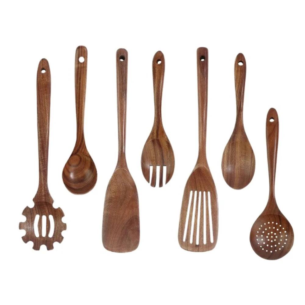 

Wooden Spatula Spoon Nonstick High Temperature Resistant Colander Spoon Wooden Gadgets Skimming Cooking Spoon Special Nano Soup