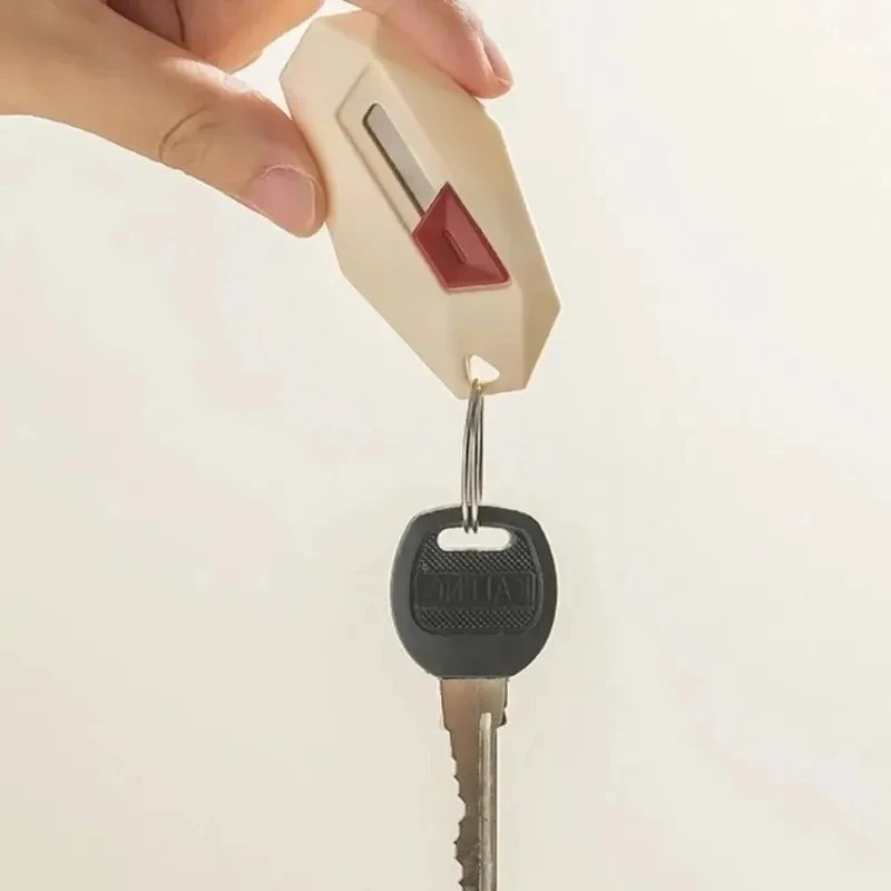 Mini Multifunctional Unpacking Tool, Automatic Rebound Portable Sawtooth Cutter Letter Opener, 6.5x3.5cm, 3 Colors