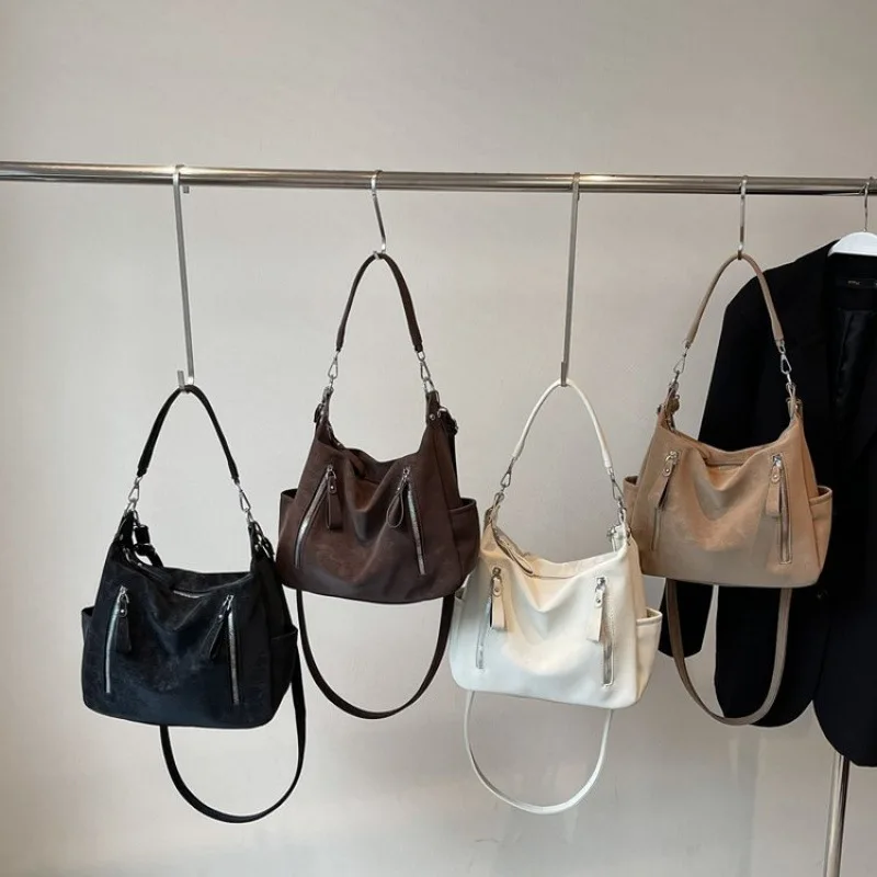 여성용 대용량 토트백 2025 신상 다기능 크로스바디 숄더백 넉넉한 캔버스백 대학 학교 직장용