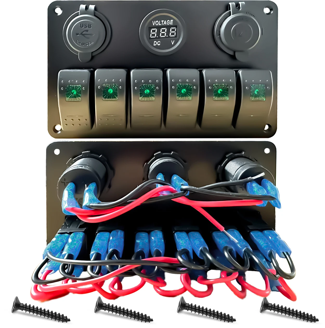 6 Button Green Led …