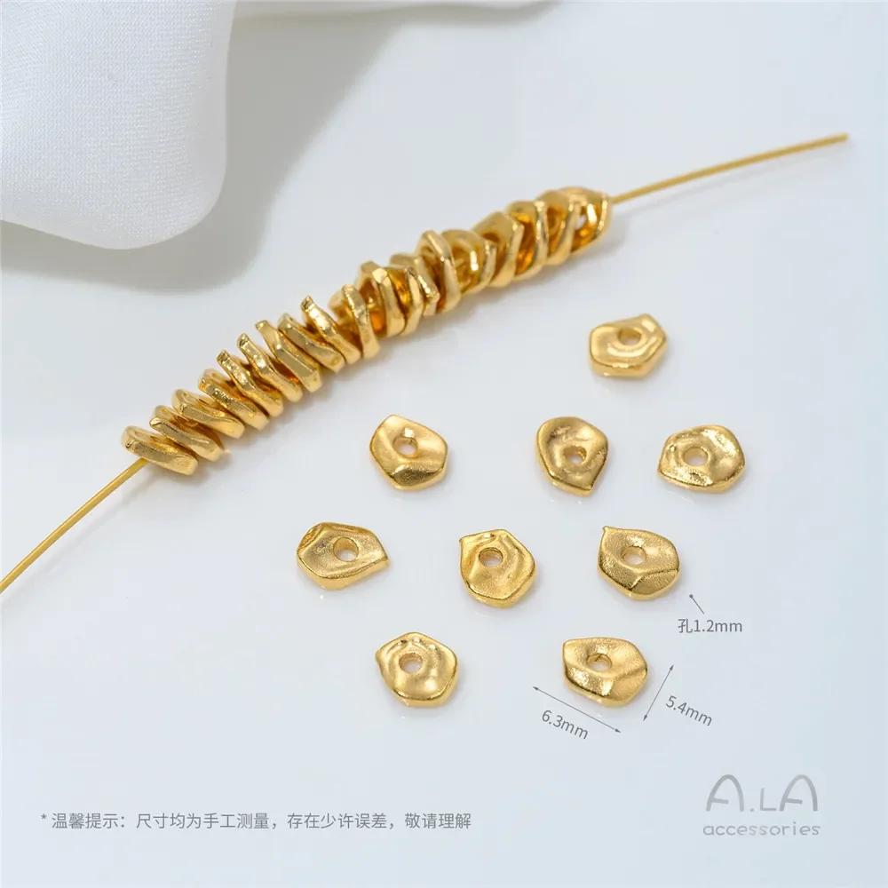 T368 Vietnamese Zand Goud Onregelmatig gevormde Gebroken Gouden Spacers Verkoperd Goud Spacer Pakkingen Diy Kralen Sieraden Accessoires