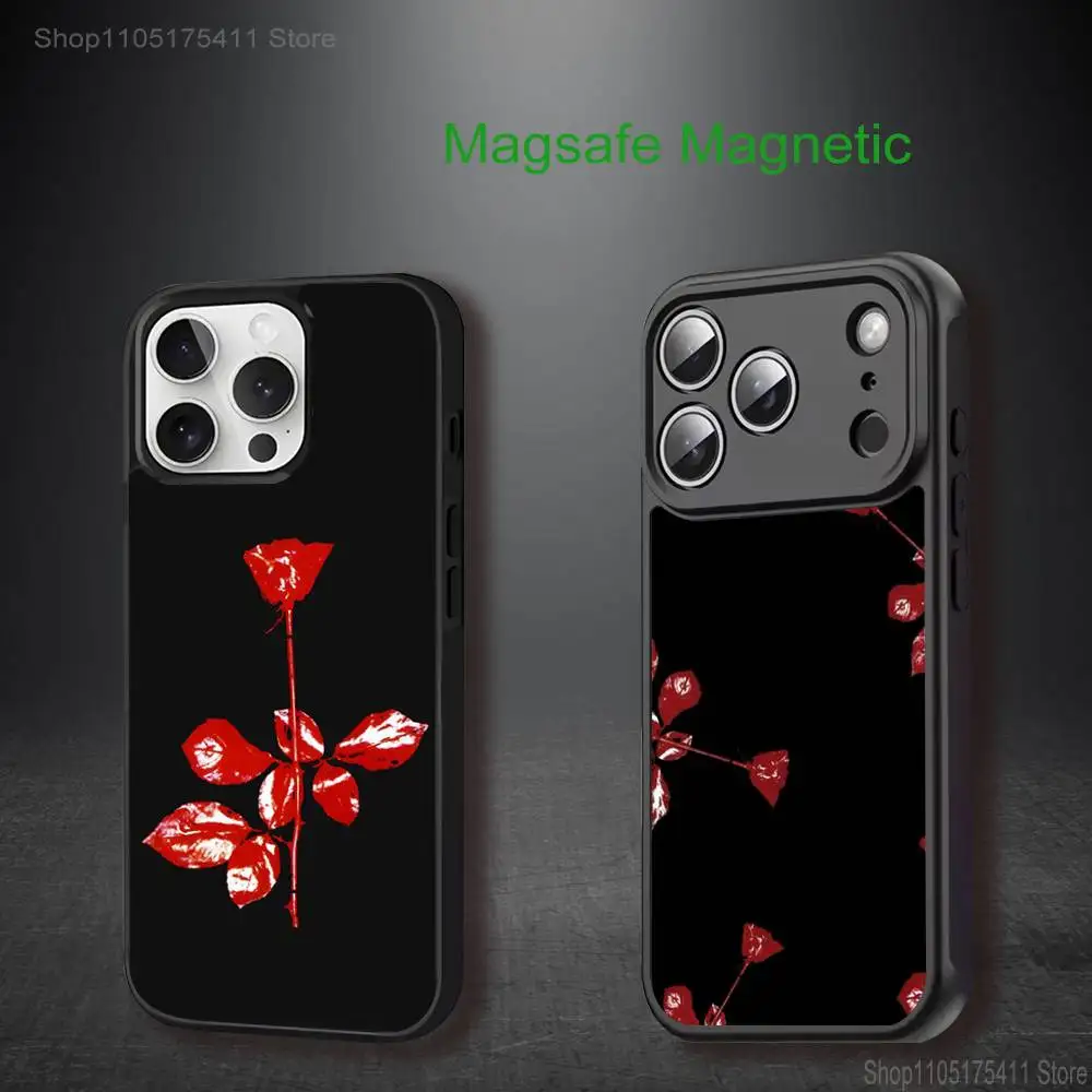 

Band D-Depeche-ES Mode Phone Case For iPhone 17,16,15,14,13,12,11,Pro,Max,Plus,Mini,SE4,E Magnetic Magsafe Wireless Charging