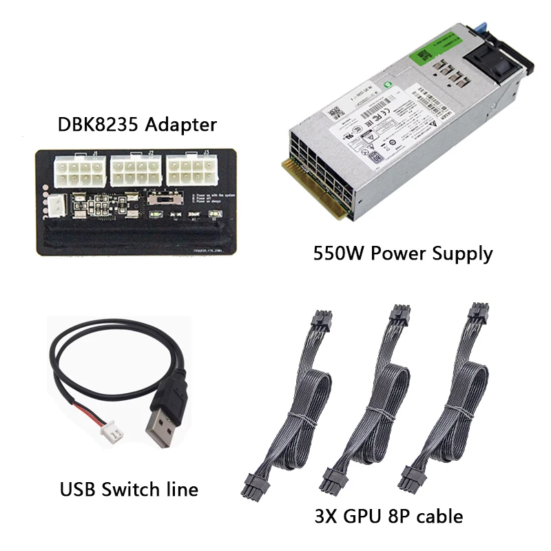 550W กราฟิกการ์ดภายนอกโมดูล CRPS แหล่งจ่ายไฟการปรับเปลี่ยนกราฟิกการ์ดแหล่งจ่ายไฟเริ่มต้นด้วยเมนบอร์ดสูง-