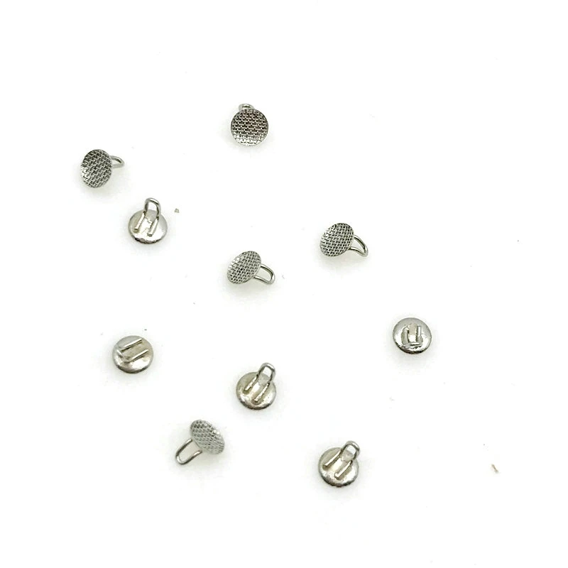 10pcs/pack Dental Lingual Buttons Bondable Crimpable Round Base with Hook Dental Supply