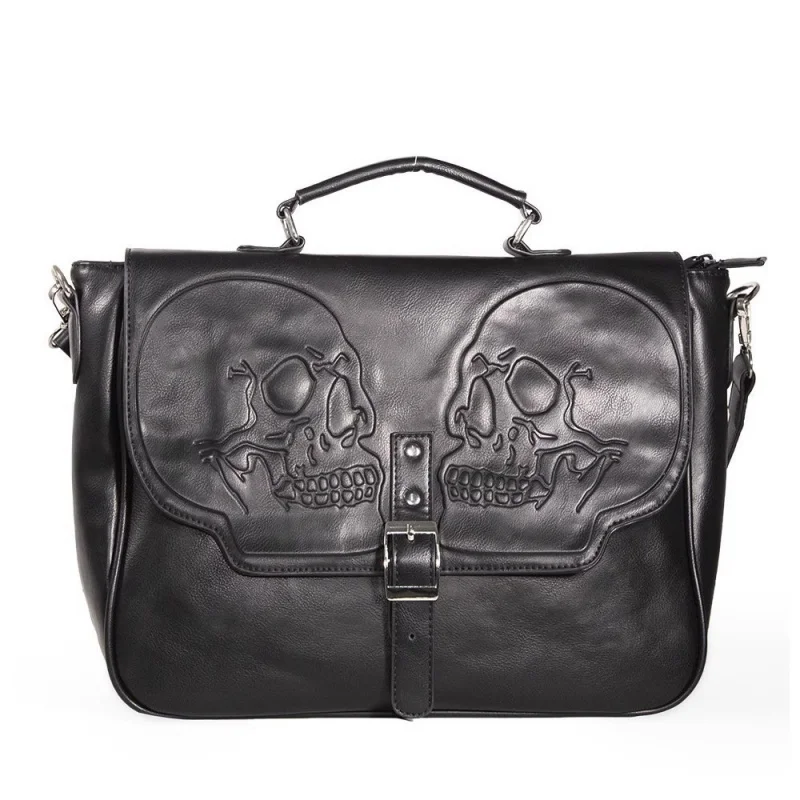 Vintage Gothic Skull Punk Shoulder Handbags Fashion Tote Underarm Bag All Match Bags