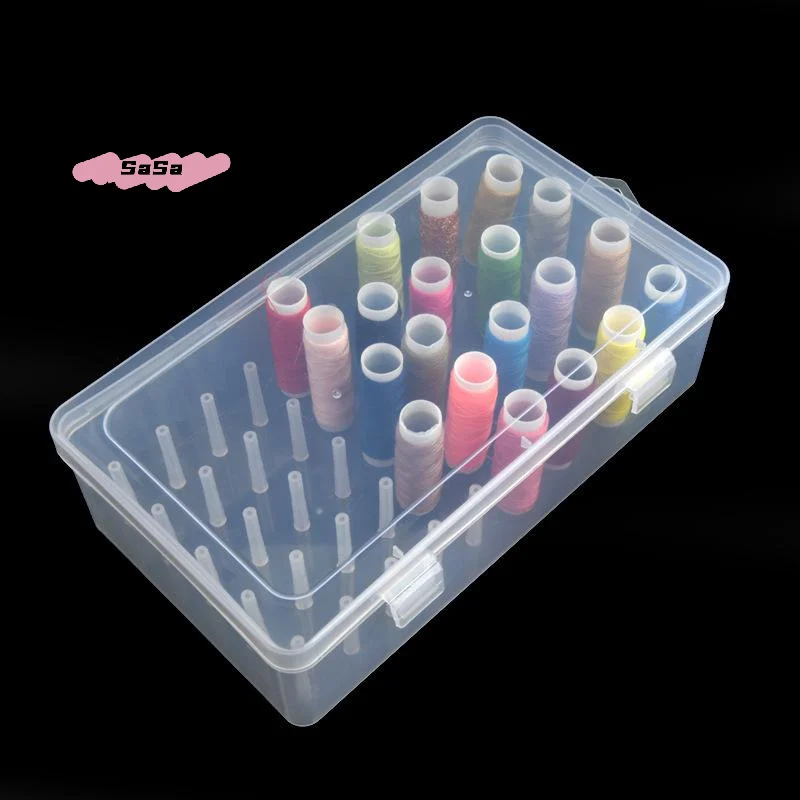 S-1Pc 42 Axis Needle And Thread Box Household Storage Box Multi Functional Transparent Needle And Thread Set Thread Box Sorting
