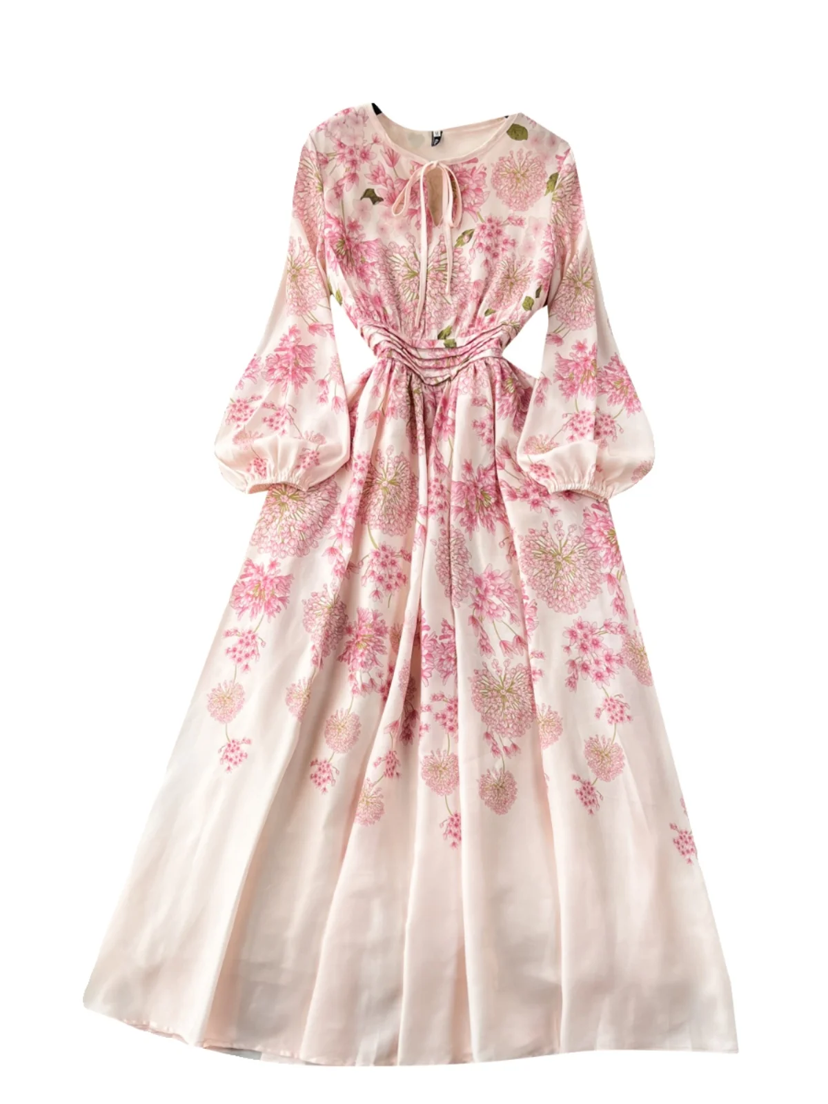 Romantique Fre imprimé fleuri Dr femmes taille haute minceur Ele jupe longue ronde Netie printemps automne saison Faion