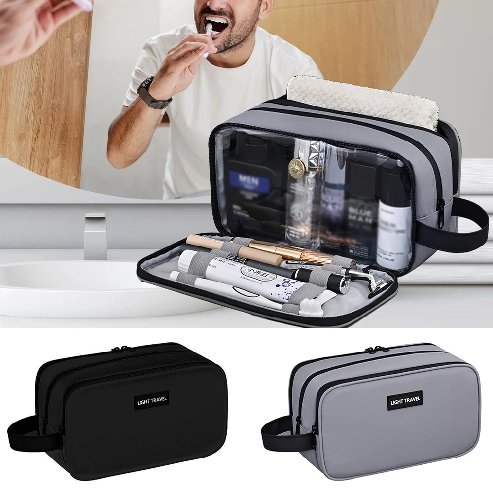 

1Pcs Toiletry Bag for Men, Travel Toiletry Organizer Dopp Kit Water-resistant Shaving Bag, Door Room Essentials