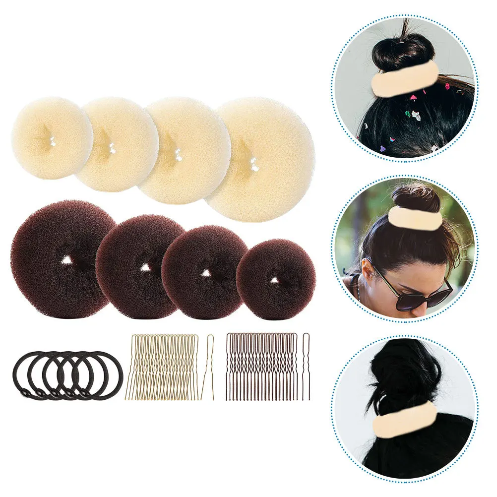 

1Set Creative Hair Bun Maker Donut Accessories U-Shaped Clips Easy Styling for Various Occasions Women Girls Hair Bun Maker