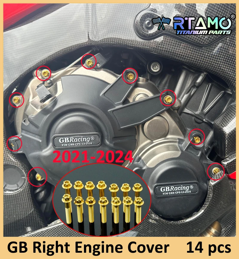 RTAMO Gr5 Titanium Bolt Nissin Caliper Pin Rear Fender Screw fit for Honda CBR650R Motorcycle Modified Light Weight Highstrength