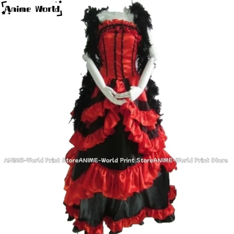 

《Нестандартный размер》Японское аниме Черный дворецкий Мадам Красная Анджелина Далуби Платье Косплей Костюм Хэллоуин