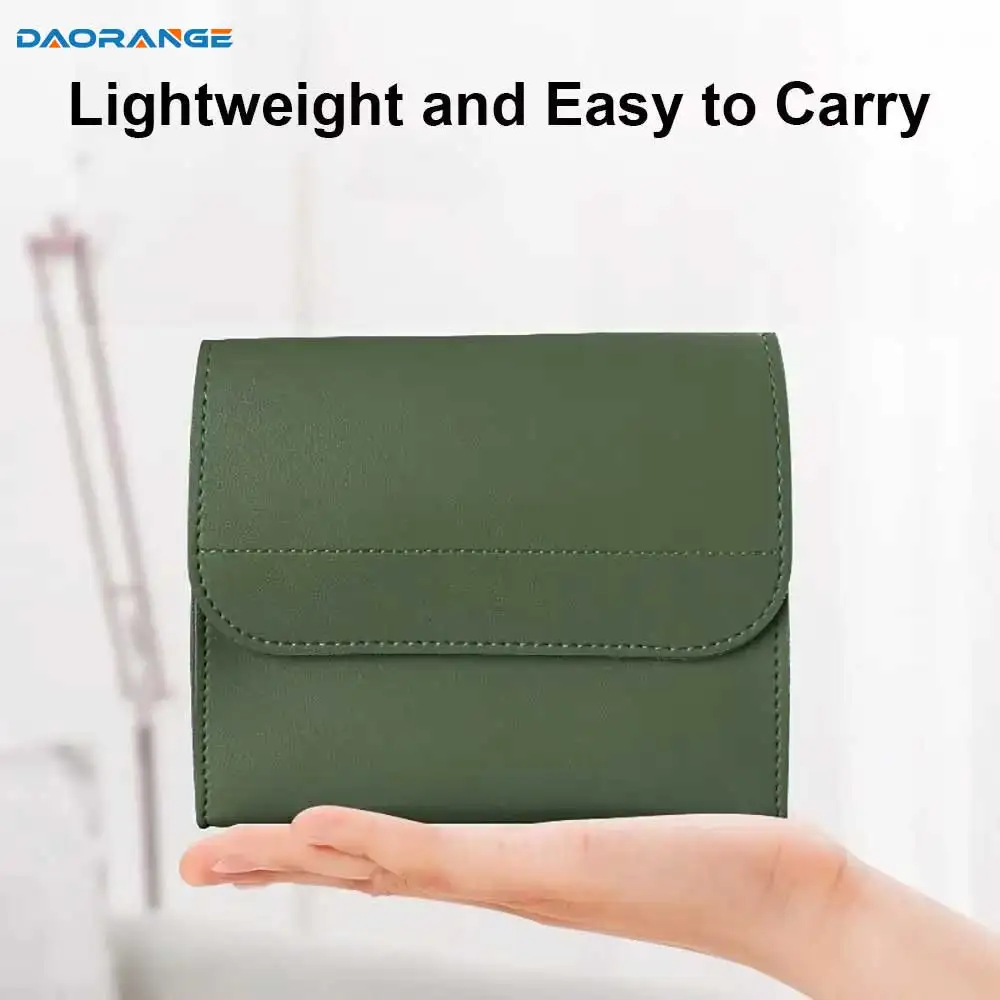 

Leather Electronic Organizer Bag Waterproof Portable Storage for Laptop Charger, USB Cables, Mouse, HDD, Earphones & Power Bank