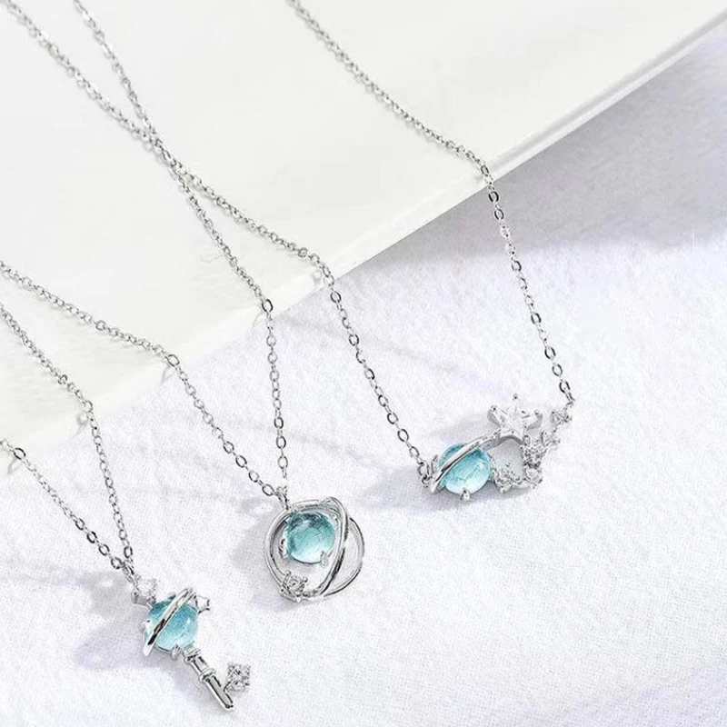 Star Key Necklace Female Korean Female Student Chain Pendant Necklace Girl Best Friend Birthday Gift image 4