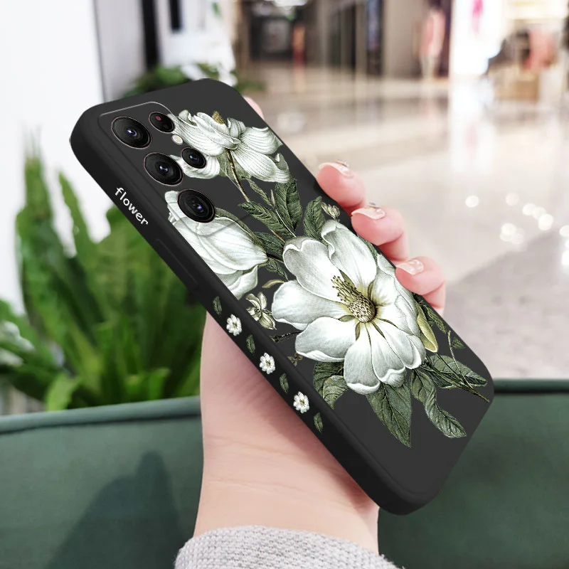 Wild Flowers Phone Case For Samsung Galaxy S24 S23 S22 S21 S20 Ultra Plus FE S10 S9 S10E Note 20 ultra 10 9 Plus Cover