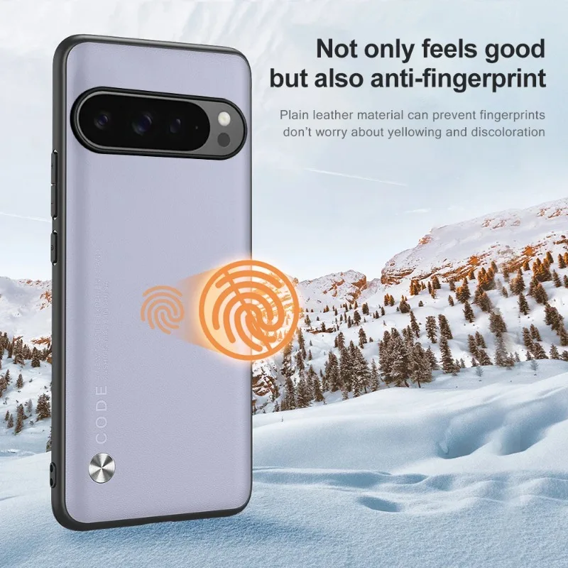 حافظة لهاتف جوجل بيكسل 10 برو XL حافظة هاتف جلدية PU عادية لهاتف Pixel10Pro XL غطاء غير لامع من السيليكون المقاوم للصدمات حافة ناعمة الغطاء الخلفي
