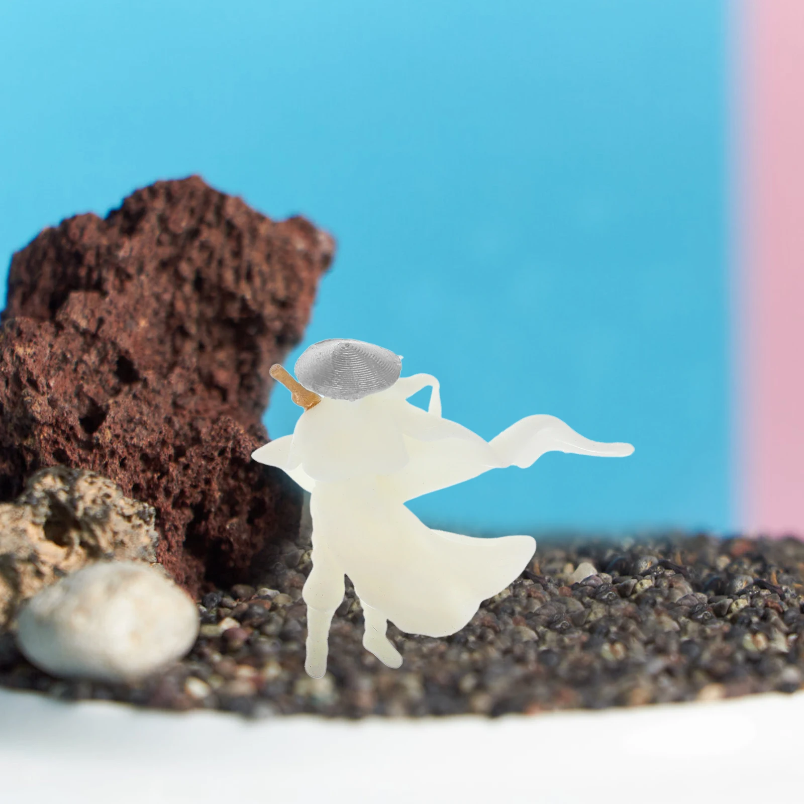

Chivalrous Trinkets Mini Garden Decorations White Ancient Figure Figurines Bonsai Ornament Office Miniature for Terrarium