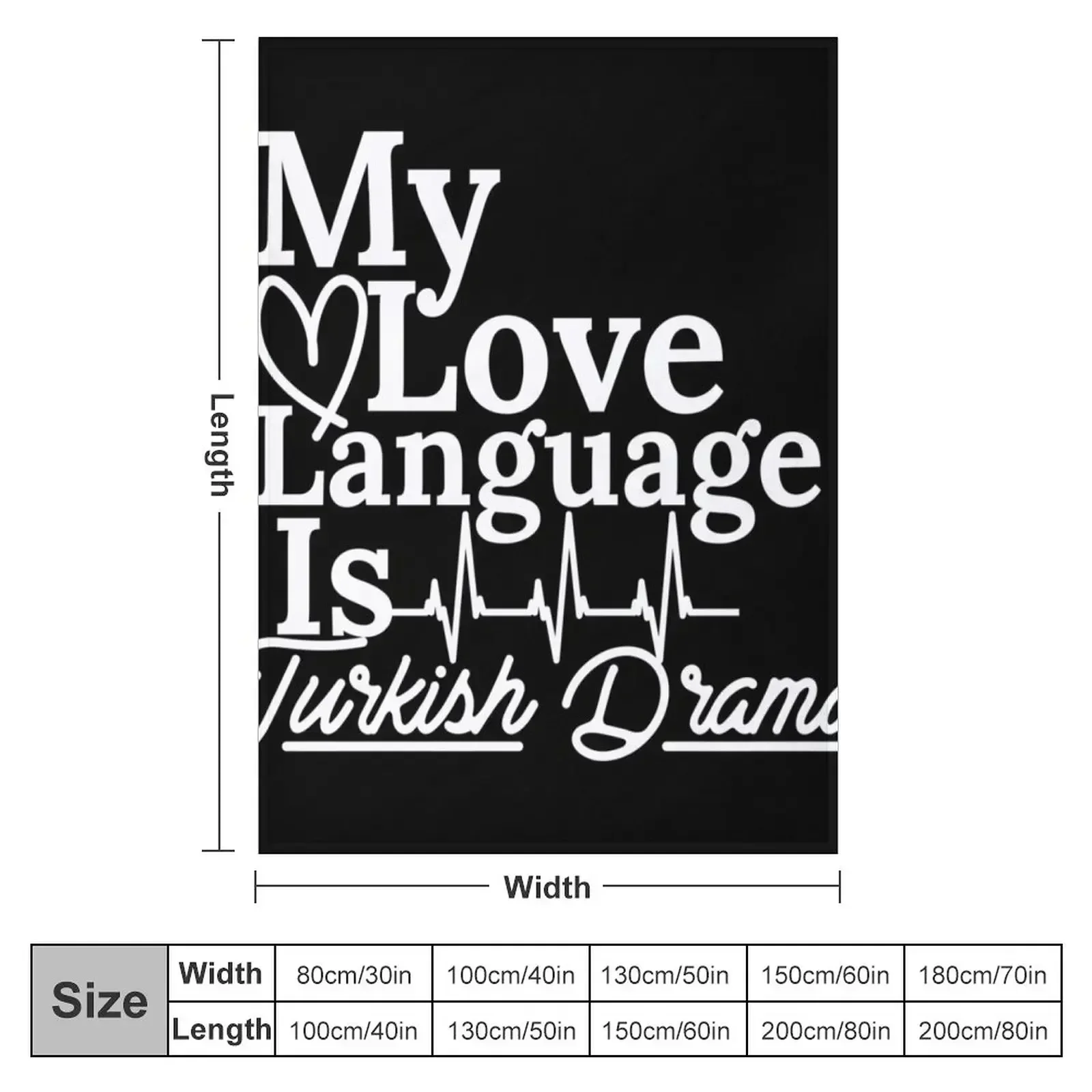 My Love Language Is Turkish Dramas Throw Blanket couch cozy soft plush fuzzy picnic outdoor blanket