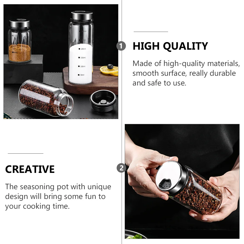 

3Pcs Spice Storage Bottle Practical Condiment Holder Kitchen Seasoning Jar Multi-Function Use Condiment Container