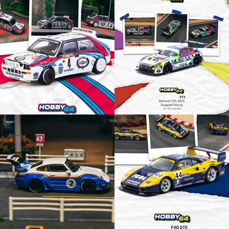 

Предзаказ: Коллекционная модель автомобиля Tarmac Works 1:64 Lancia Delta/GT3 Bathurst/RWB Liberty Walk/F40 GTE из сплава