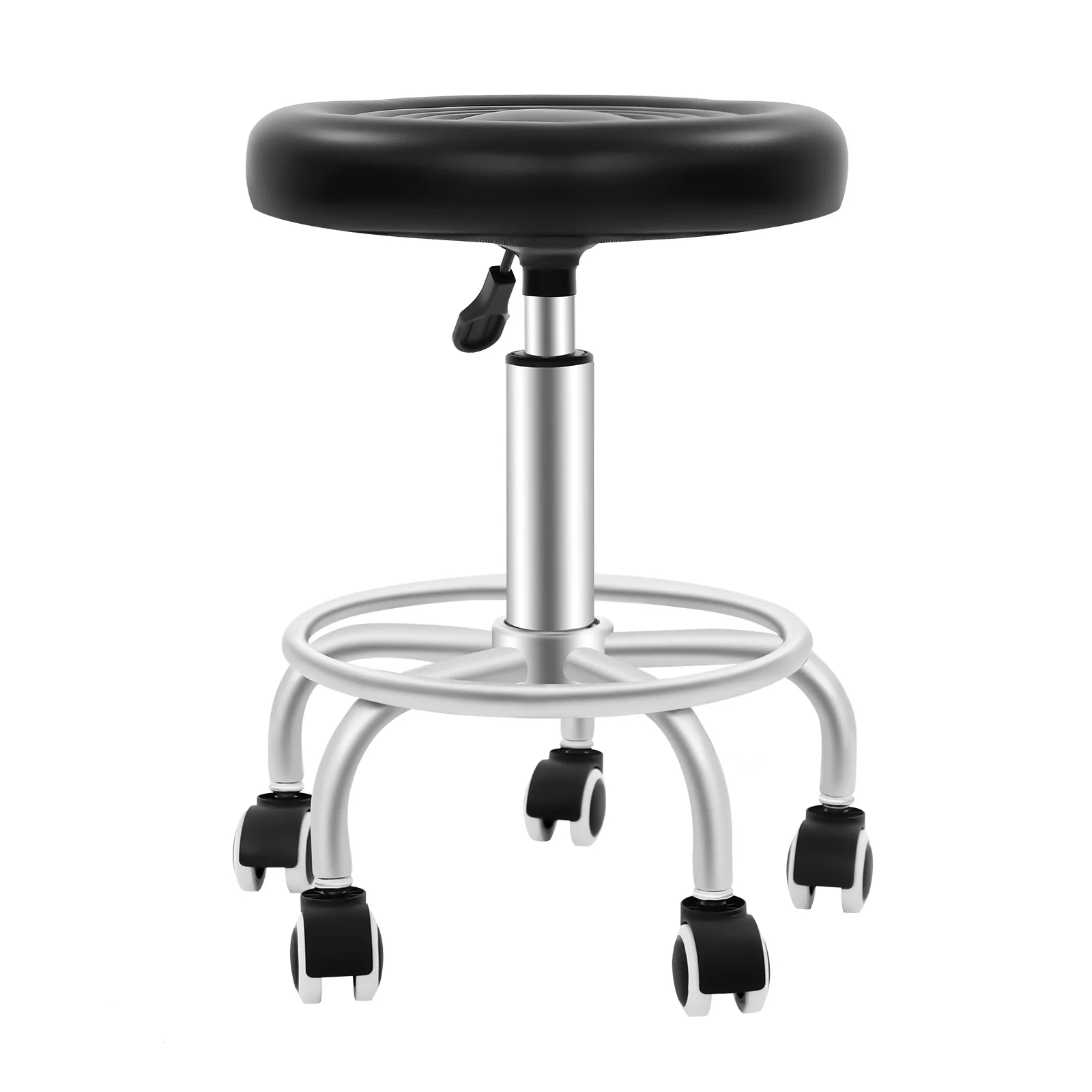 Tabouret roulant rond, chaise pivotante réglable en hauteur avec repose-pieds, SPA, tatouage, Salon de travail, tabourets de Massage hydraulique, chaise de travail